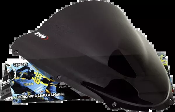 PUIG HI-Tech Parts Race Windscreen - 15-3/4" - Dark Smoke - Ninja