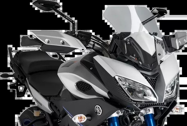PUIG HI-Tech Parts Race Windscreen - 15-3/8" - Light Smoke - FJ-09