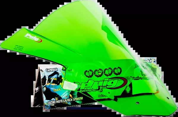 PUIG HI-Tech Parts Race Windscreen - 16-1/8" - Green - ZX10R