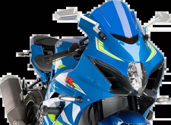 PUIG HI-Tech Parts Race Windscreen - Blue - GSX-R1000/R