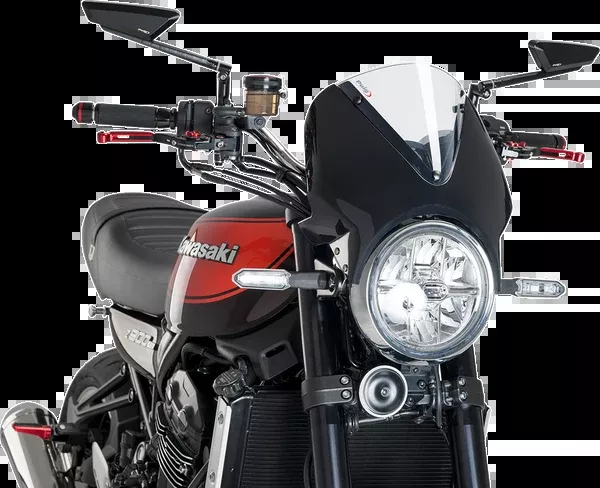 PUIG HI-Tech Parts Windscreen - 13" - Black/Clear