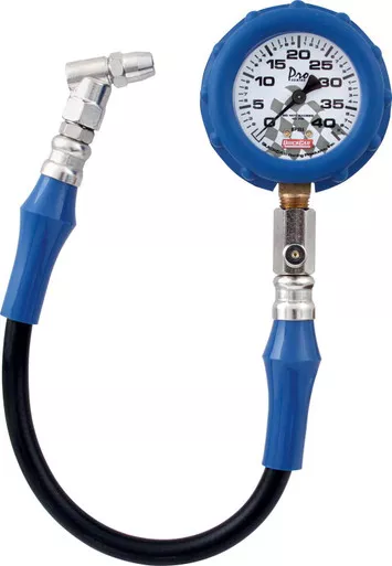 QuickCar 0-40 PSI Dry Tire Pressure Gauge 2-1/2" Dial 14" Hose 56-040