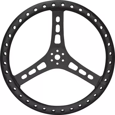 QuickCar 15" Lightweight Aluminum Steering Wheel Black 1.5" Dish 68-006