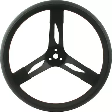 QuickCar 15" Steel Steering Wheel Black 3-Spoke 3" Dish 68-003