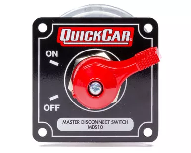 QuickCar Battery Master Disconnect Switch 250 Amp 2-Post Black Plate 55-010