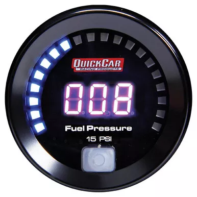 QuickCar Digital Fuel Pressure Gauge 0-15 PSI 2-1/16" Black Face 67-000