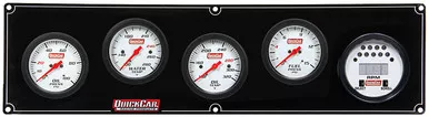 QuickCar Extreme 4-1 Gauge Panel with Tachometer, Oil Pressure, Water Temperature, Oil Temperature, Fuel Pressure, Black, 17" x 4.5", 61-7051