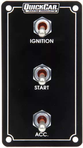 QuickCar Extreme Vertical 3-Switch Panel with Pigtail 2.5x4.625 Black 50-790