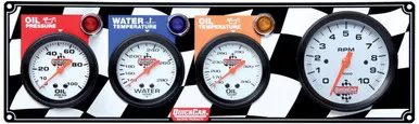 QuickCar Gauge Panel OP/WT/OT w/ 3-3/8" Tach 61-60413