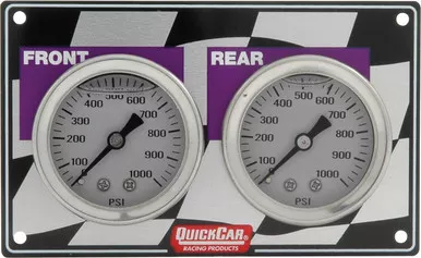 QuickCar Racing Products Mini Brake Bias Gauge Panel Horizontal 4.5 x 2.75 Aluminum 61-103