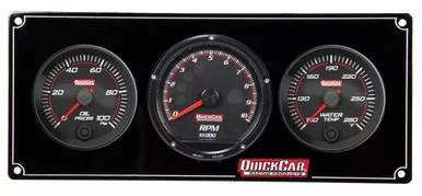 Quickcar Redline 2-1 Gauge Panel Oil Pressure Water Temperature with Recall Tach 69-2031
