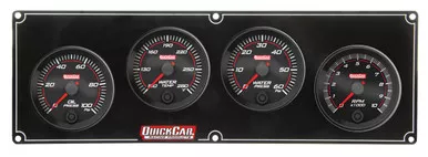 Quickcar Redline 3-1 Gauge Panel Oil Pressure Water Temperature Water Pressure 2-5/8in Tach 69-3246