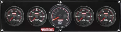 Quickcar Redline 4-1 Gauge Panel OP/WT/OT/FP w/Recall Tach 69-4051