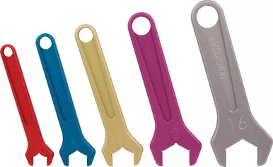QuickCar AN Wrench Set 6-16 AN Aluminum Multi-Color Anodized 64-708