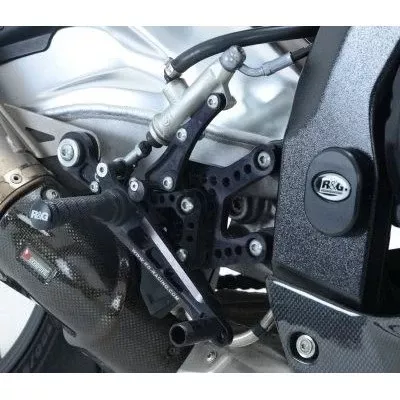 R&G Racing Black Adjustable Rearsets For 2009-2014 BMW HP4 ABS