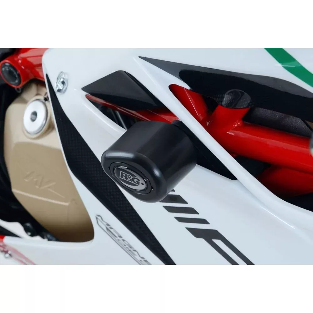 R&G Racing Black Aero Style Crash Protection Bobbins For 2015-2018 MV Agusta F4RC
