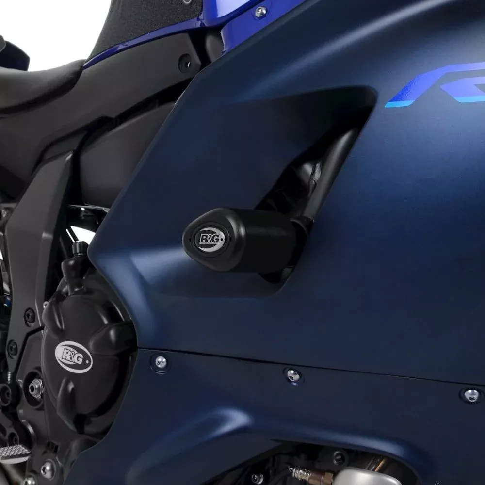 R&G Racing Black Aero Style Crash Protection Bobbins For 2022 Yamaha YZF R7