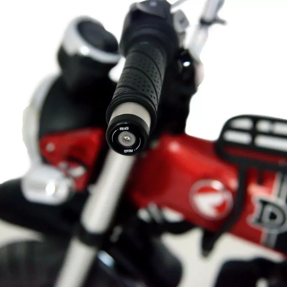 R&G Racing Black Bar End Sliders For 2022-2024 Honda Dax 125