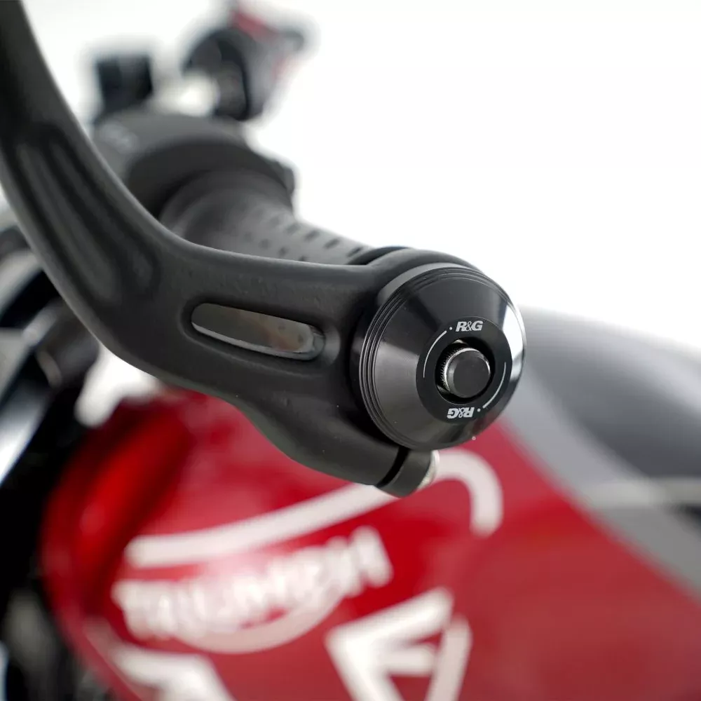 R&G Racing Black Bar End Sliders For 2024-2024 Royal Enfield Meteor 350