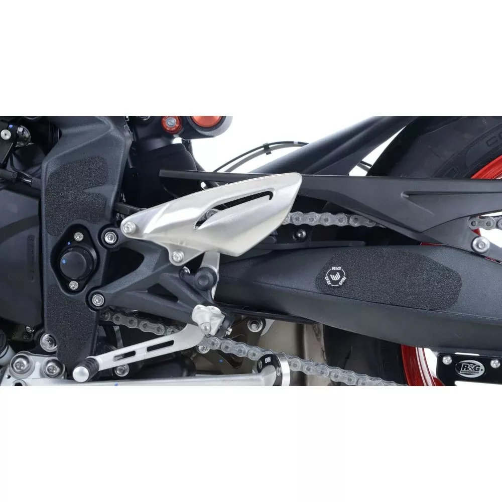 R&G Racing Black Boot Guard Kit For 2013-2016 Triumph Street Triple 675