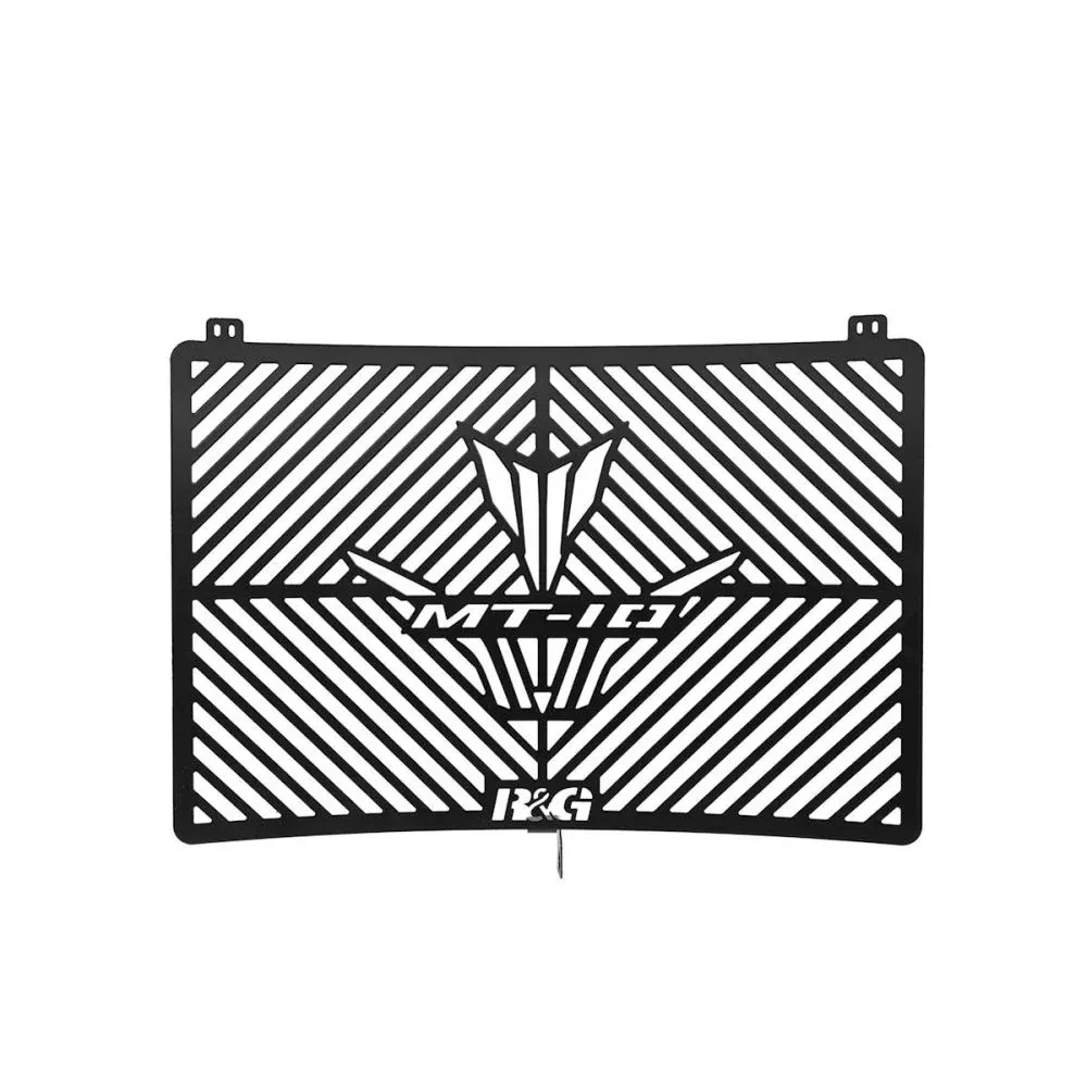 R&G Racing Black Branded Radiator Guard For 2018-2024 Yamaha MT-10