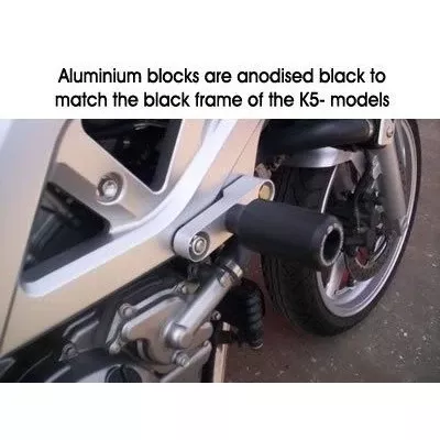 R&G Racing Black Classic Style Crash Protectors For 2005-2012 Suzuki SV650 Bikini