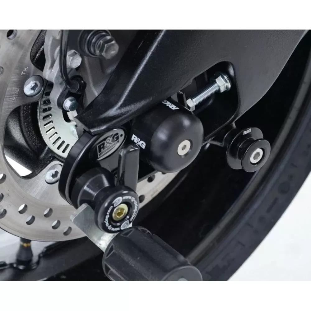 R&G Racing Black Cotton Reels Offset For 2007-2018 Suzuki GSXR1000