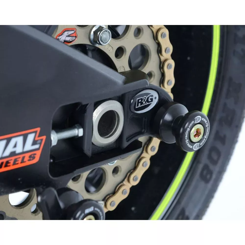 R&G Racing Black Cotton Reels Offset For 2017-2018 Suzuki GSXR1000