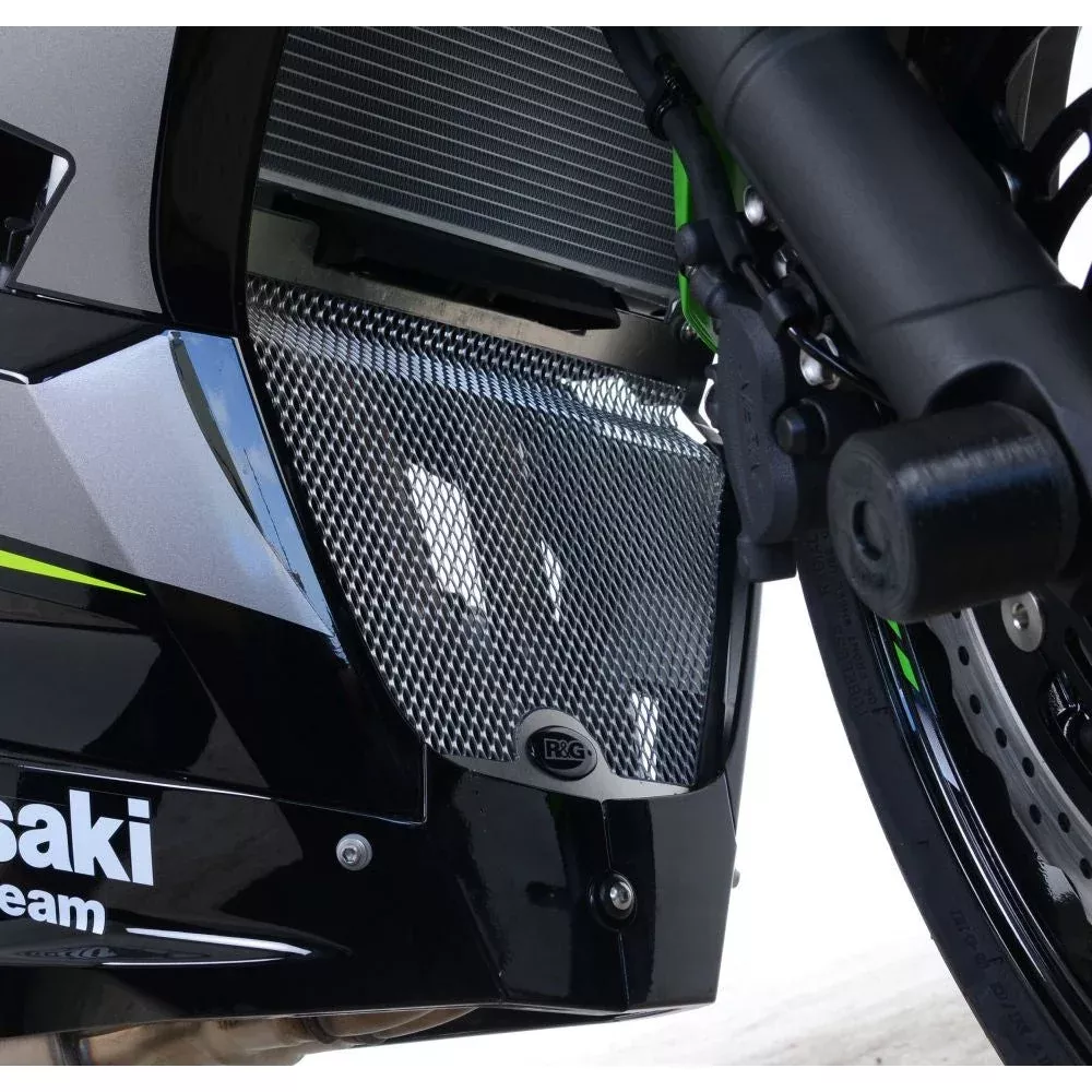 R&G Racing Black Downpipe Grill For 2018-2020 Kawasaki Ninja 250