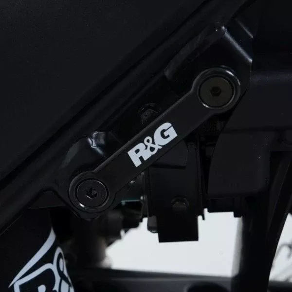 R&G Racing Black Footrest Delete Blanking Plates For 2016-2018 Suzuki SV650 Unfaired
