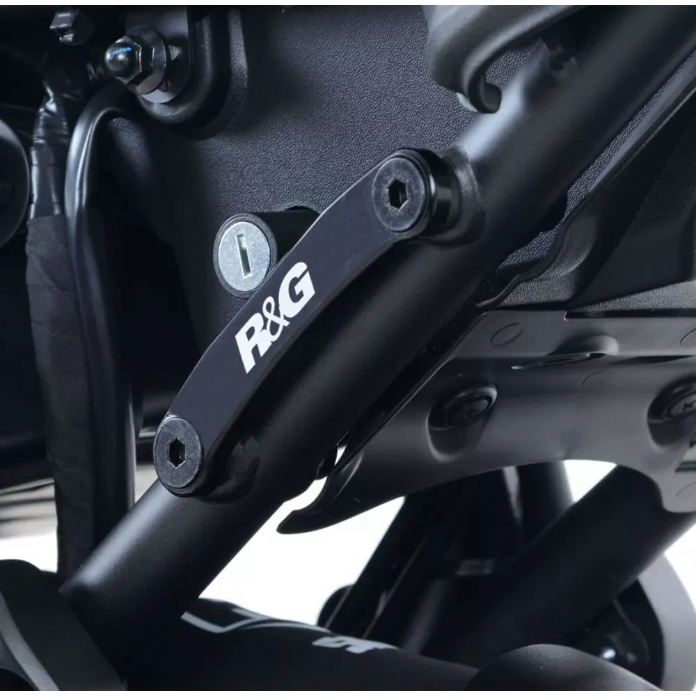 R&G Racing Black Footrest Delete Blanking Plates For 2016-2024 Yamaha XSR700