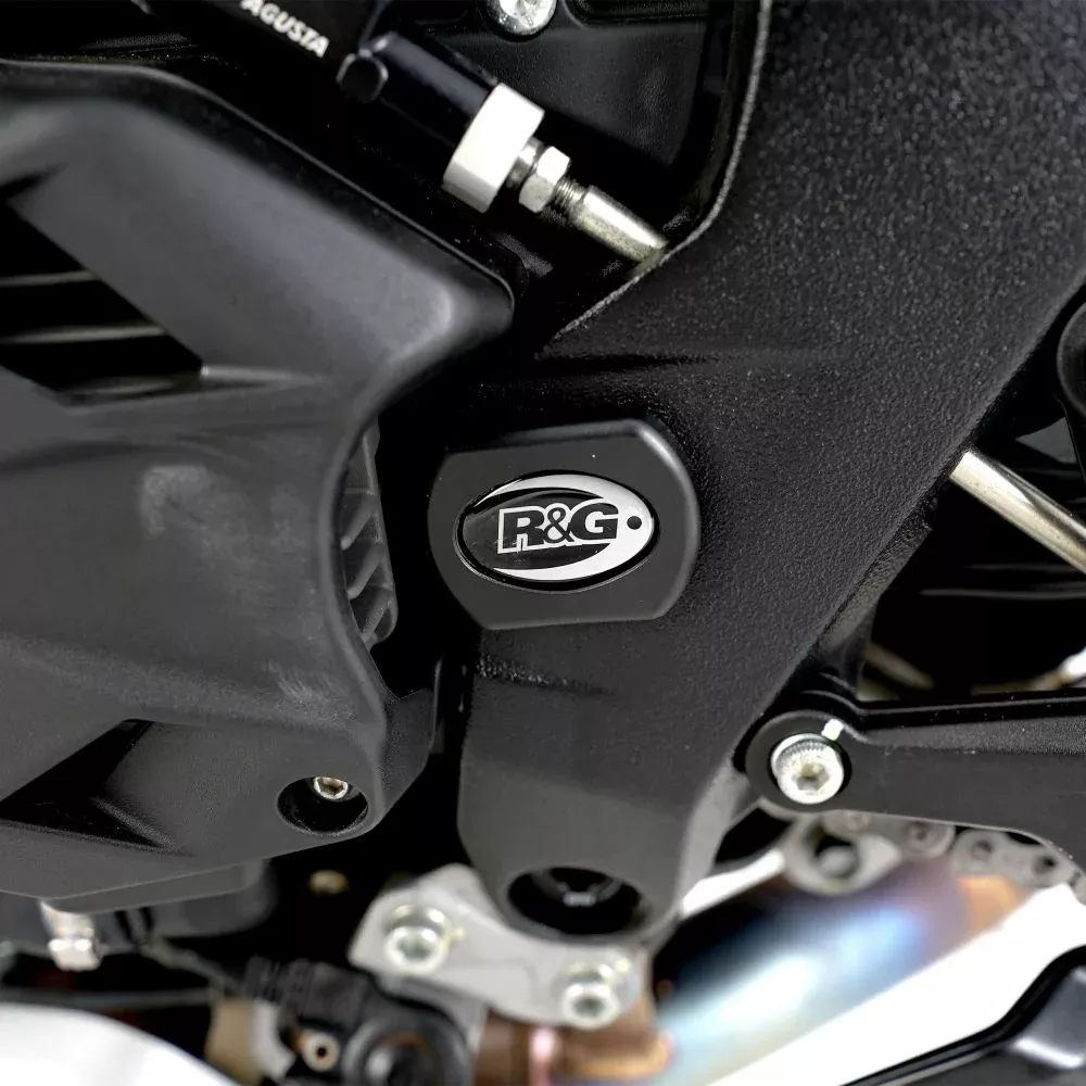R&G Racing Black Frame Plug Fits Both Sides For 2013-2016 MV Agusta Brutale 675