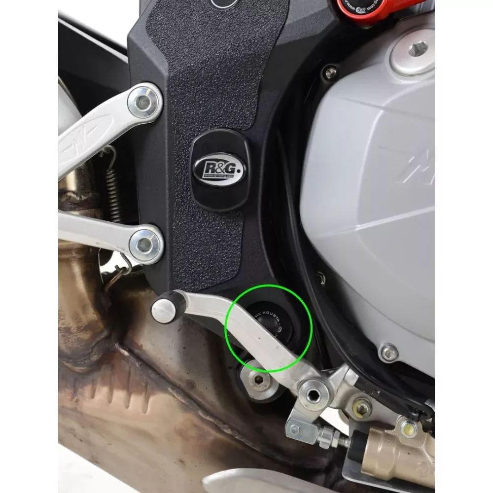 R&G Racing Black Frame Plug RHS Cast Frame For 2013 MV Agusta 1090RR