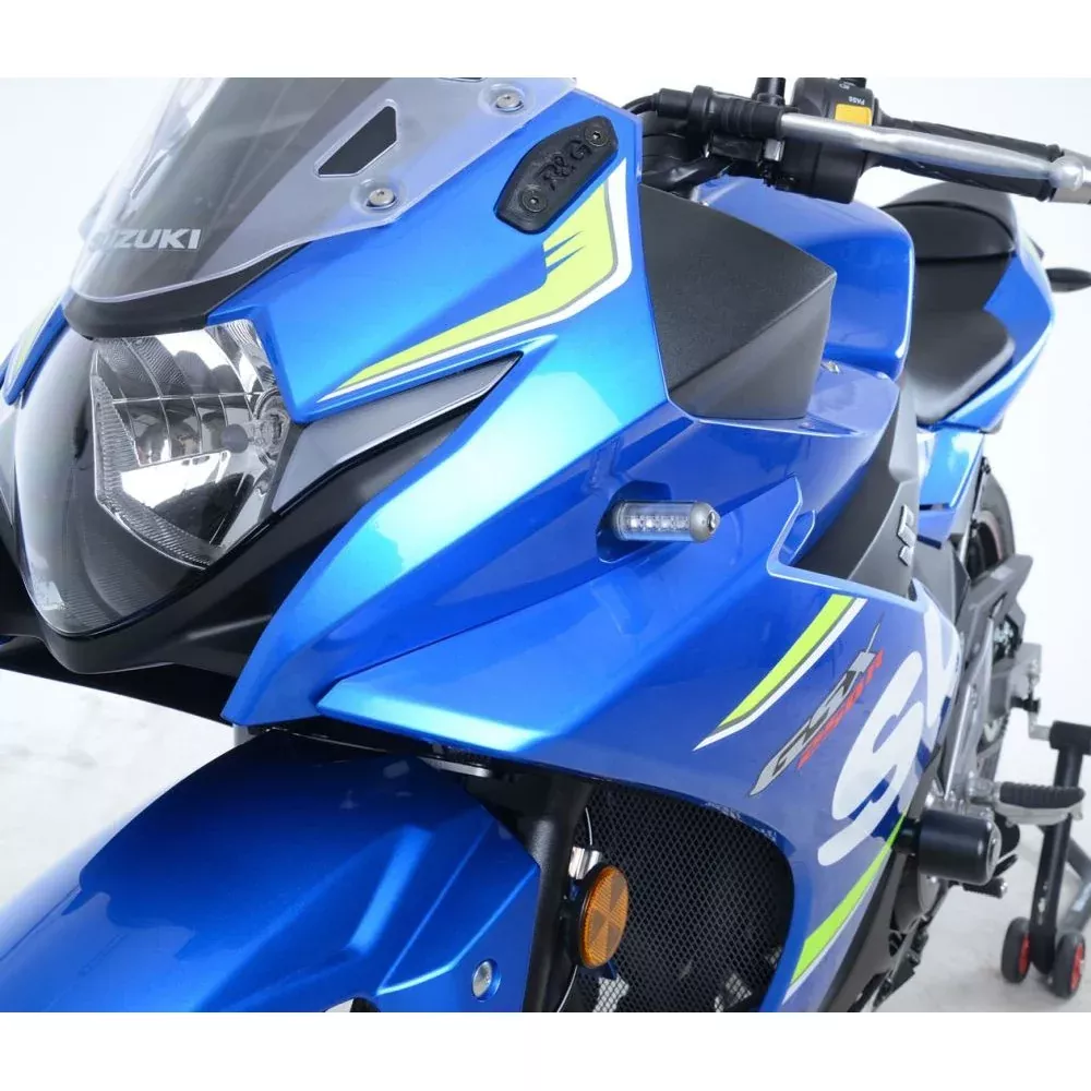 R&G Racing Black Front Indicator Adapters For 2018-2020 Suzuki GSX250R FAP0020BK