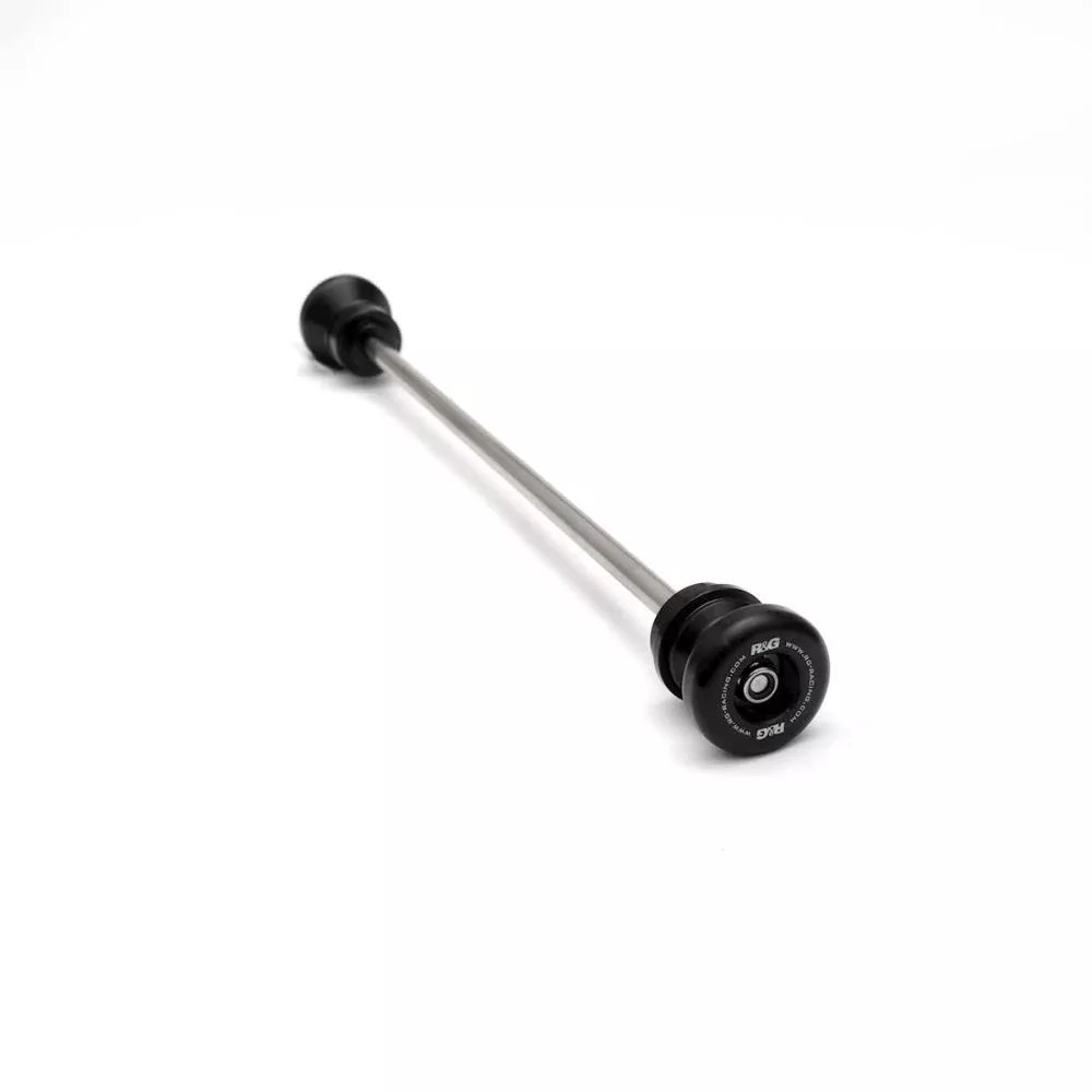 R&G Racing Black Front Spindle Sliders For 2020-2024 Triumph Daytona 765 Moto2