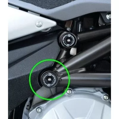 R&G Racing Black Lower Trellis Frame Plug For 2013-2019 MV Agusta Brutale 800