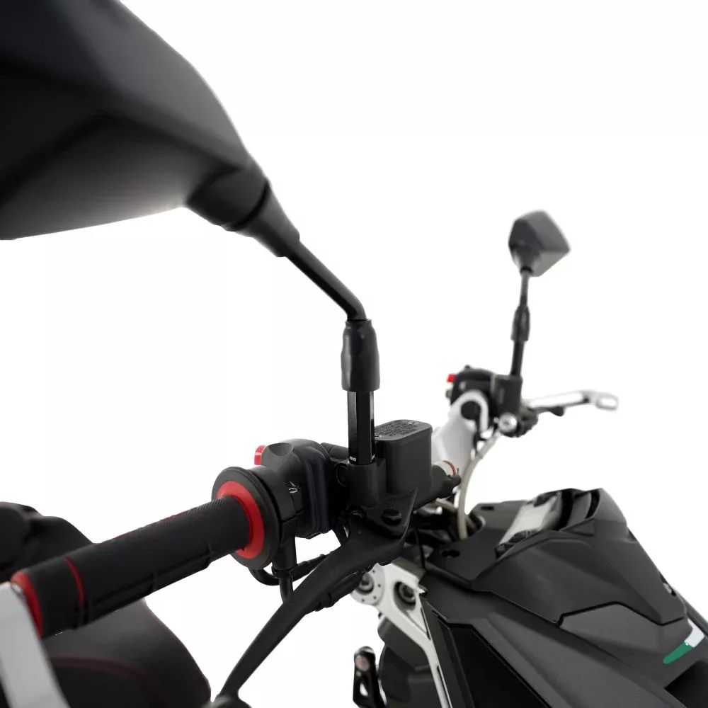 R&G Racing Black Mirror Risers M10 x 1.25 Threaded Mirrors For 2021-2024 Aprilia Tuono 125