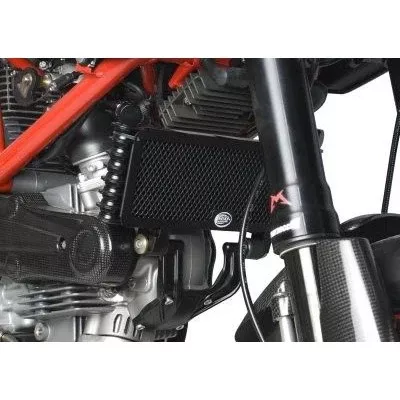 R&G Racing Black Oil Cooler Guard For 2008-2009 Ducati Hypermotard 1100