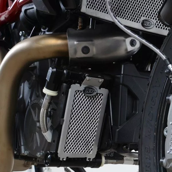 R&G Racing Black Oil Cooler Guard For 2019-2024 Indian Motorcycles FTR1200