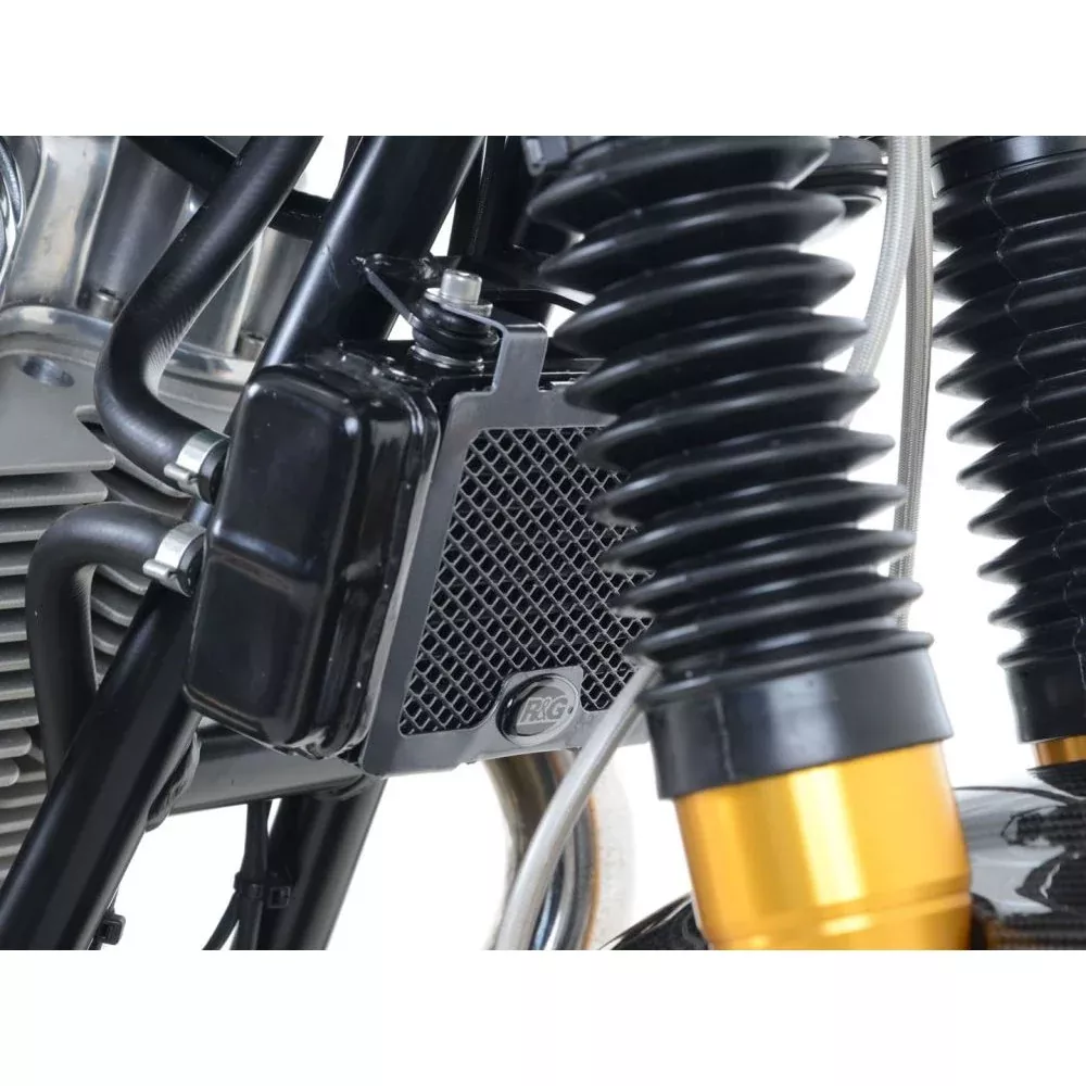 R&G Racing Black Oil Cooler Guard For 2024-2025 Norton Commando 961 Sport
