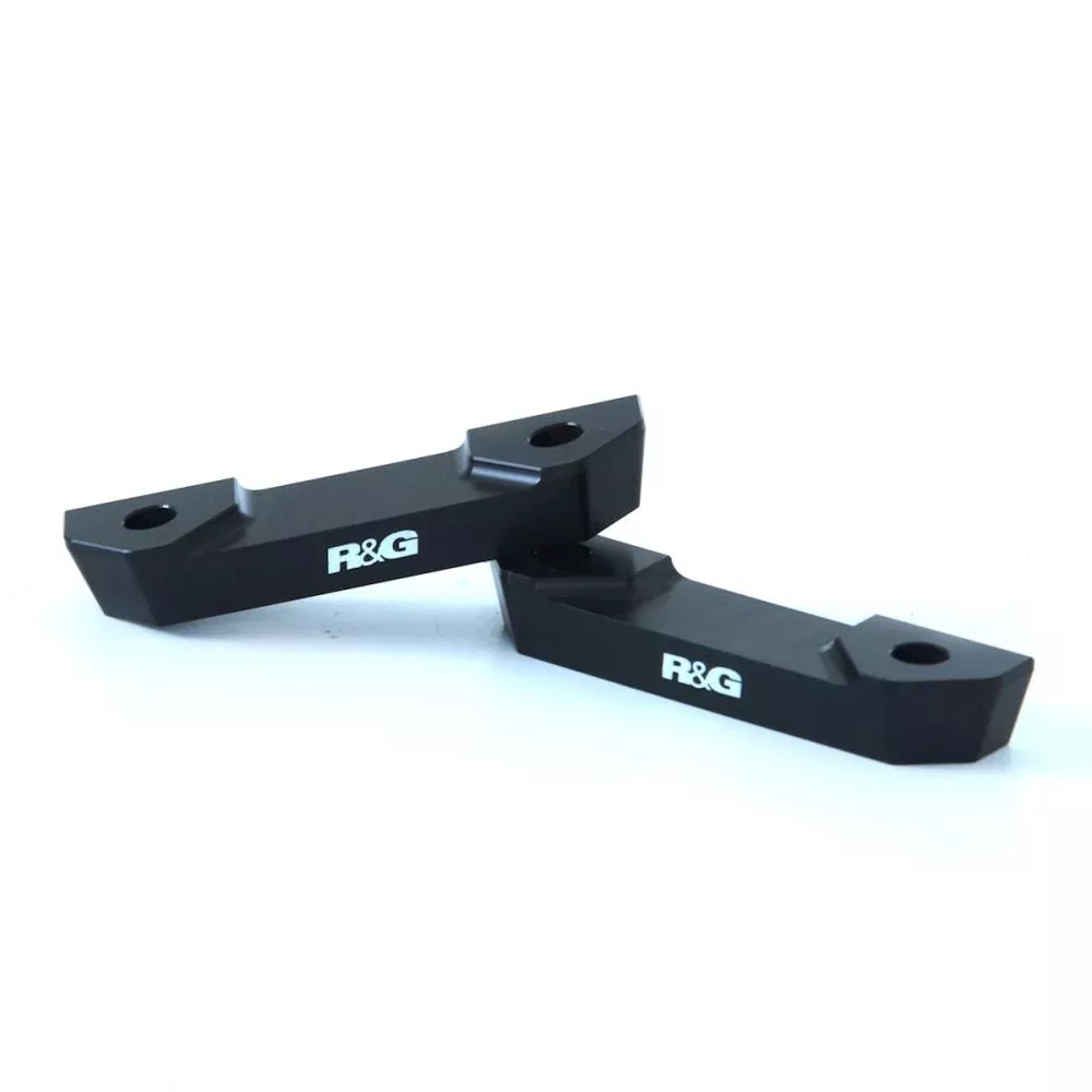 R&G Racing Black Rear Foot Rest Delete Blanking Plates For 2017-2019 Honda CBR1000RR Fireblade