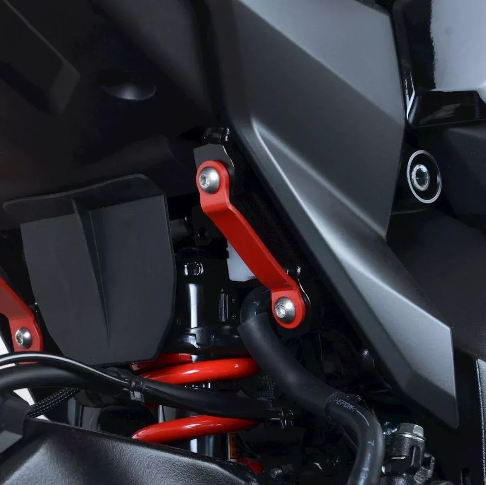 R&G Racing Black Rear Foot Rest Delete Blanking Plates For 2019-2024 Suzuki Katana 1000