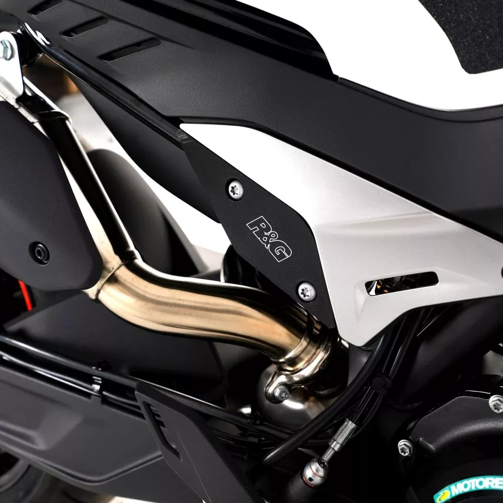 R&G Racing Black Rear Foot Rest Delete Blanking Plates For 2023-2024 CF-Moto 800NK Sport