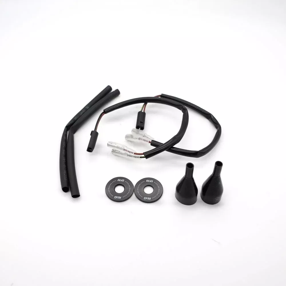 R&G Racing Black Rear Indicator Adapters For 2022-2023 KTM 390 RC