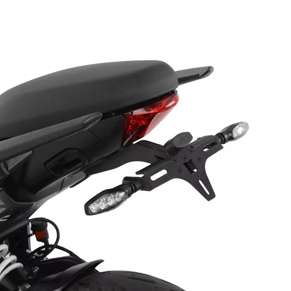 R&G Racing Black Tail Tidy License Plate Holder For 2022-2024 Triumph Tiger 660 Sport