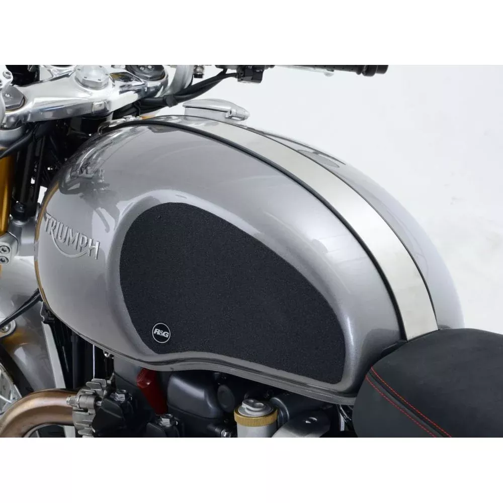 R&G Racing Black Tank Traction Grip For 2016-2018 Triumph Thruxton 1200 R