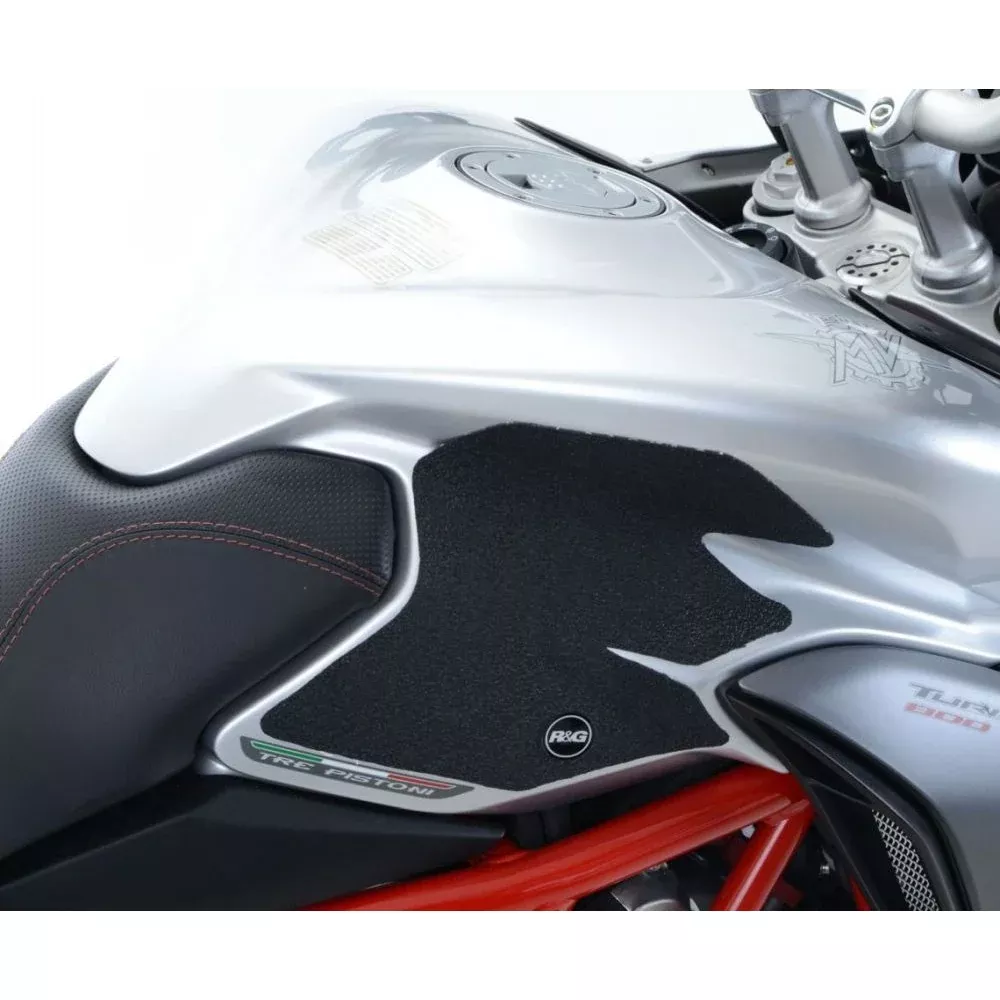 R&G Racing Black Tank Traction Grips For 2015-2018 MV Agusta Turismo Veloce 800