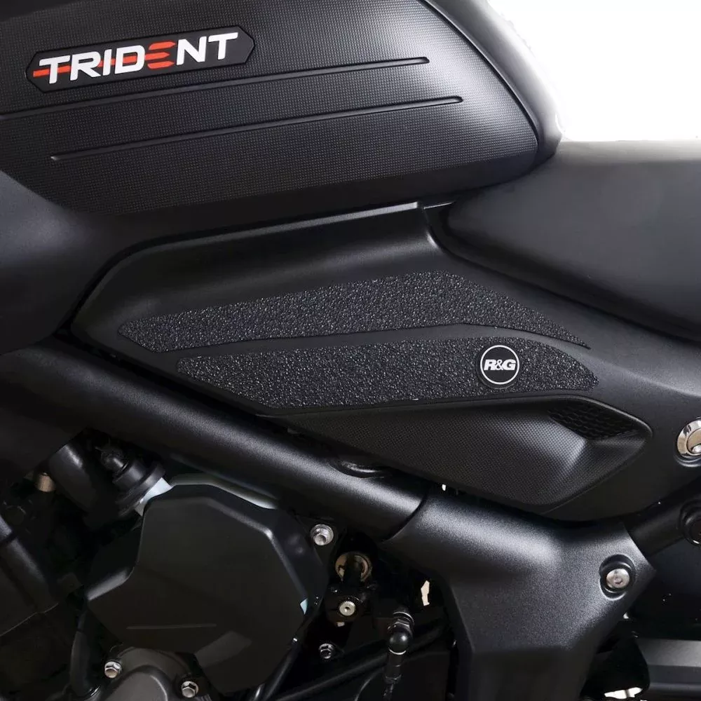 R&G Racing Black Tank Traction Grips For 2021-2024 Triumph Trident 660 EZRG824BL
