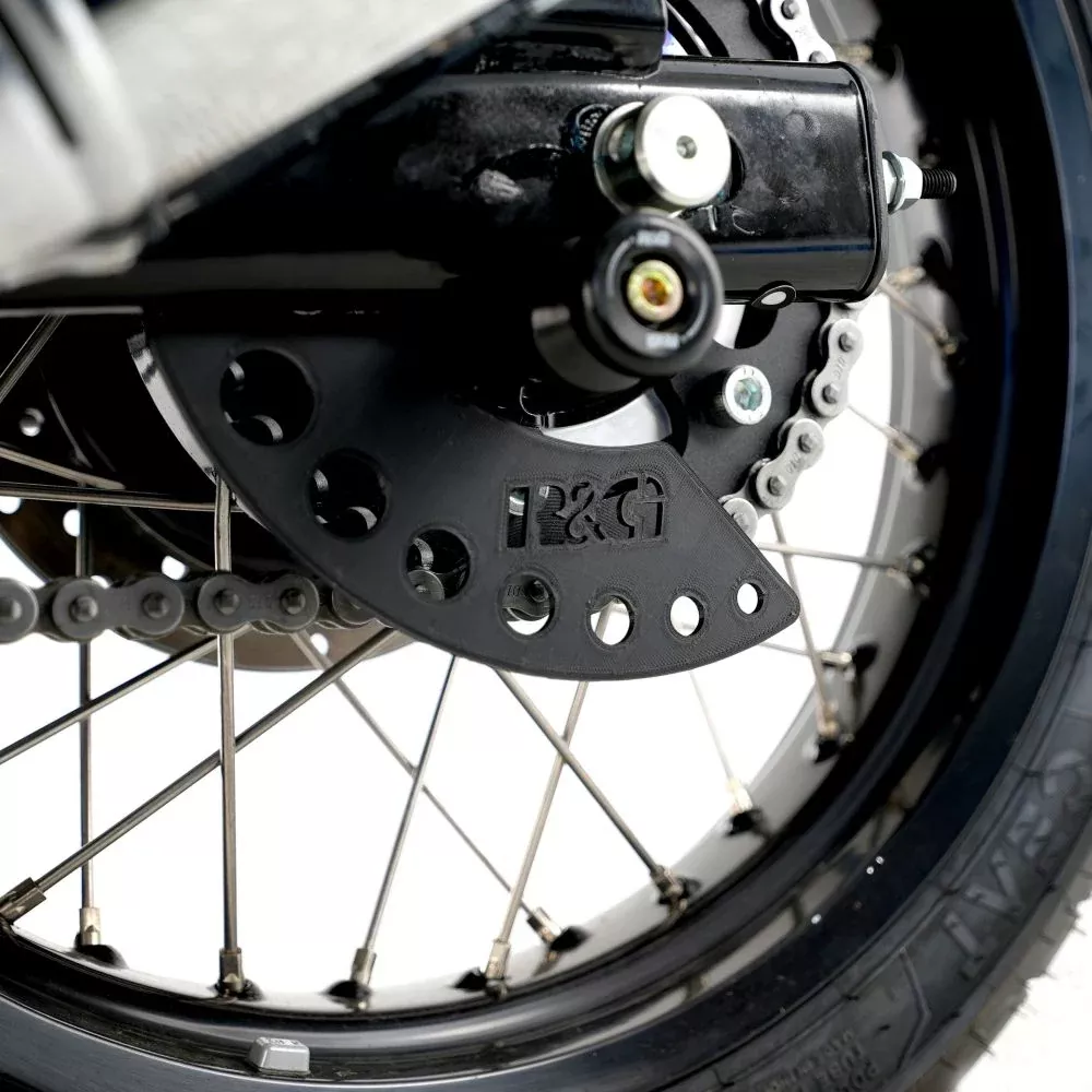 R&G Racing Black Toe Chain Guards For 2019-2023 Royal Enfield Continental GT 650