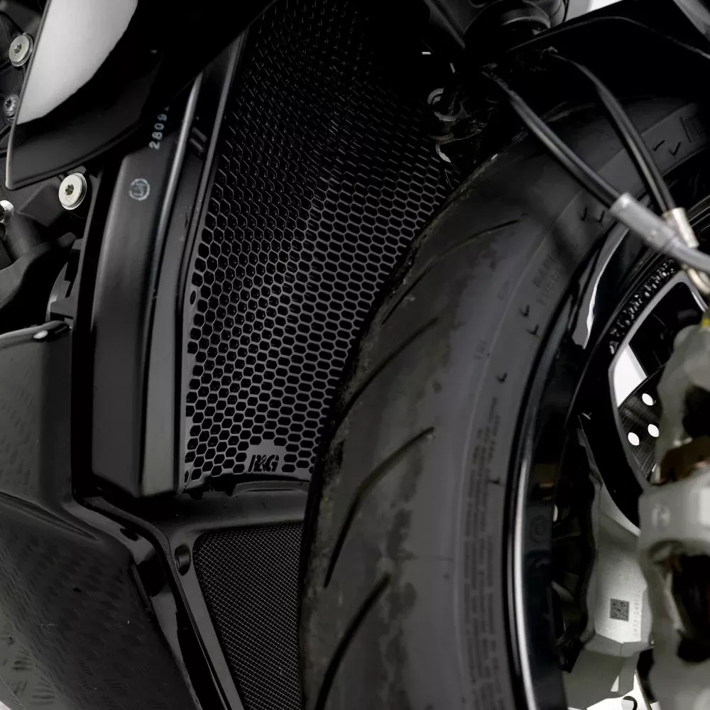 R&G Racing Matt Black PRO Radiator Guard For 2023-2024 Ducati Diavel V4